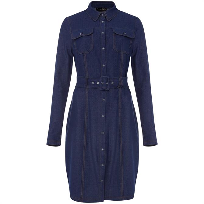 Phase Eight Kathryn Denim Fitted Jersey Dress